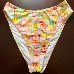 Victoria’s Secret Colorful High-Waisted & Leg Bikini Bottom Sz M